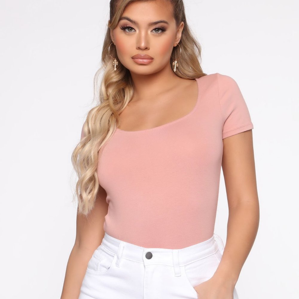 NIP • 'joy' square neck top in mauve